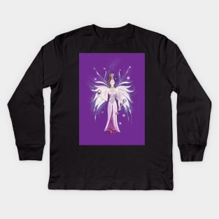 Angel Yasmine - Reiki Fortune Angel - Illustration by Benita Jayne Kids Long Sleeve T-Shirt